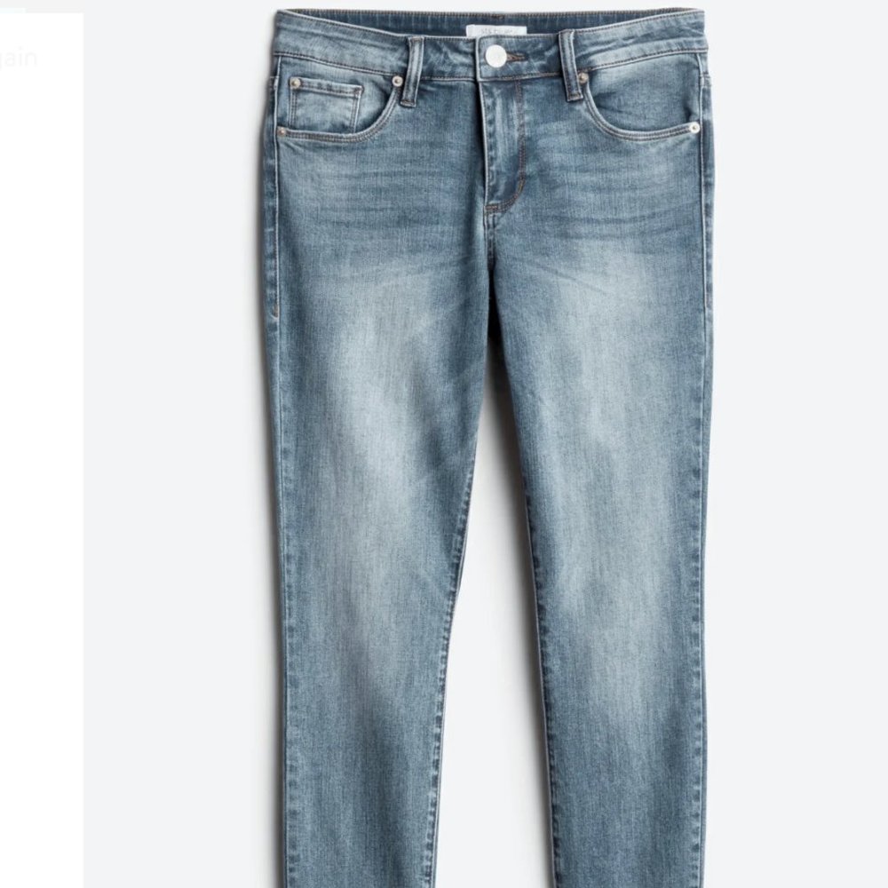 STS BLUE |  Emma Mid Rise Finished Hem Ankle Skinny Jean | 8/29 | Light Blue